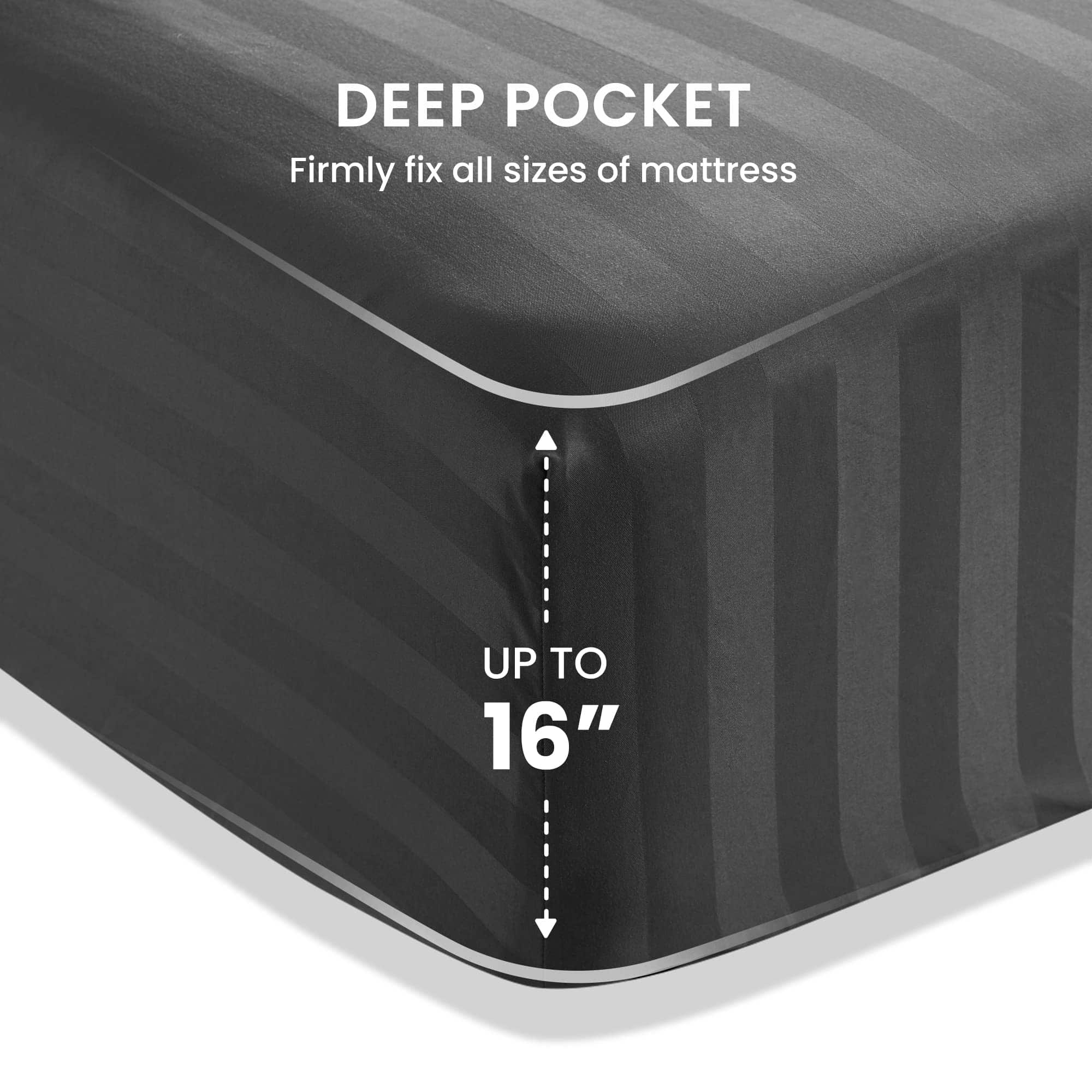 Juego de Sábanas a Rayas SLEEP ZONE Tamaño -Gris - Imagen 3