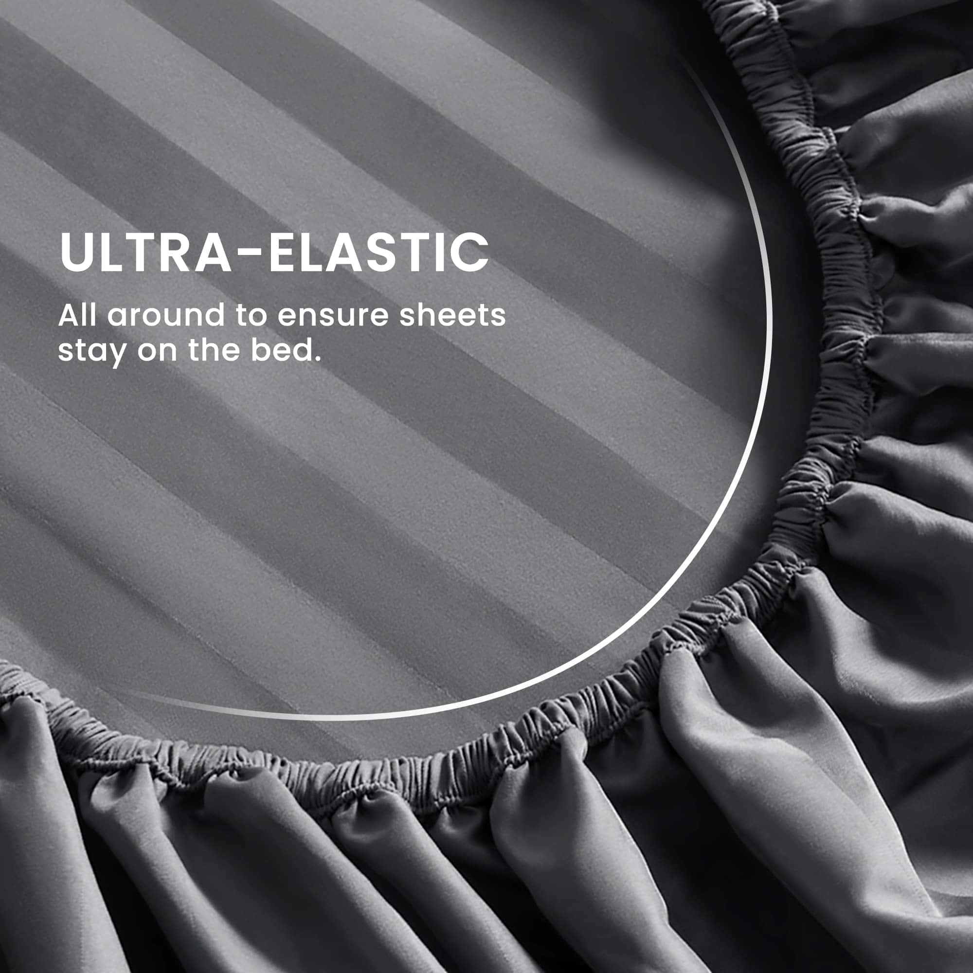 Juego de Sábanas a Rayas SLEEP ZONE Tamaño -Gris - Imagen 4