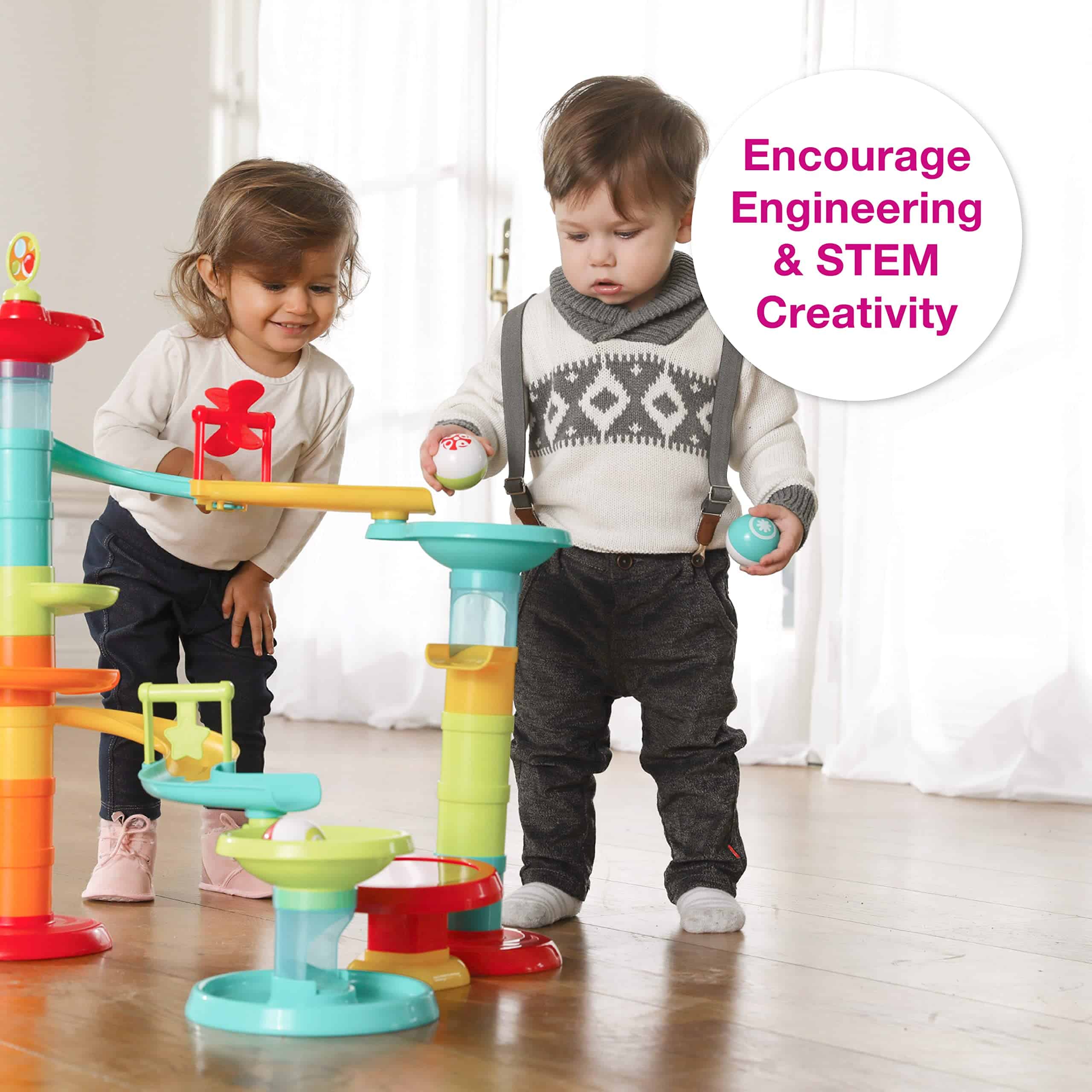 Edushape Bounce-a-Marble Marble Run Juguete STEM para Bebés - Imagen 6