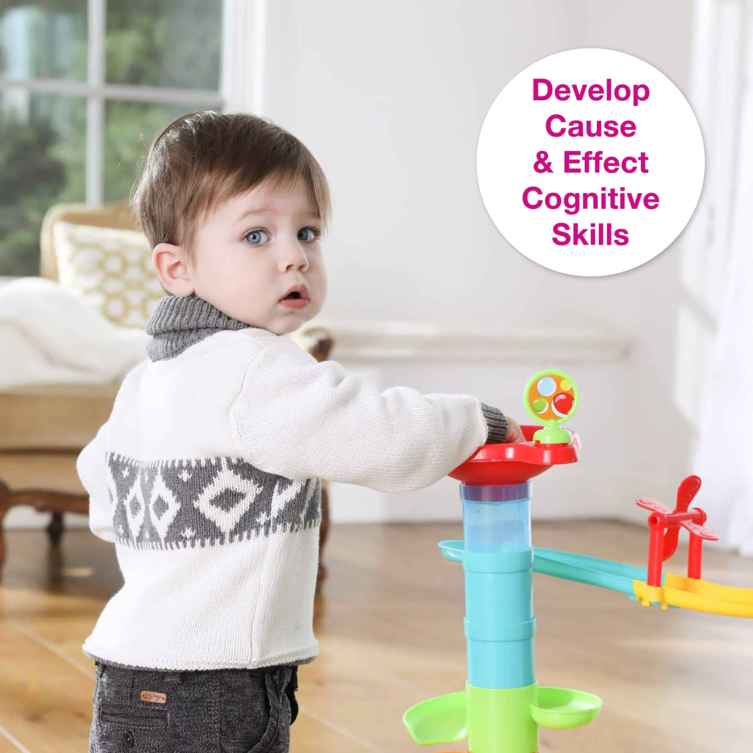 Edushape Bounce-a-Marble Marble Run Juguete STEM para Bebés - Imagen 7