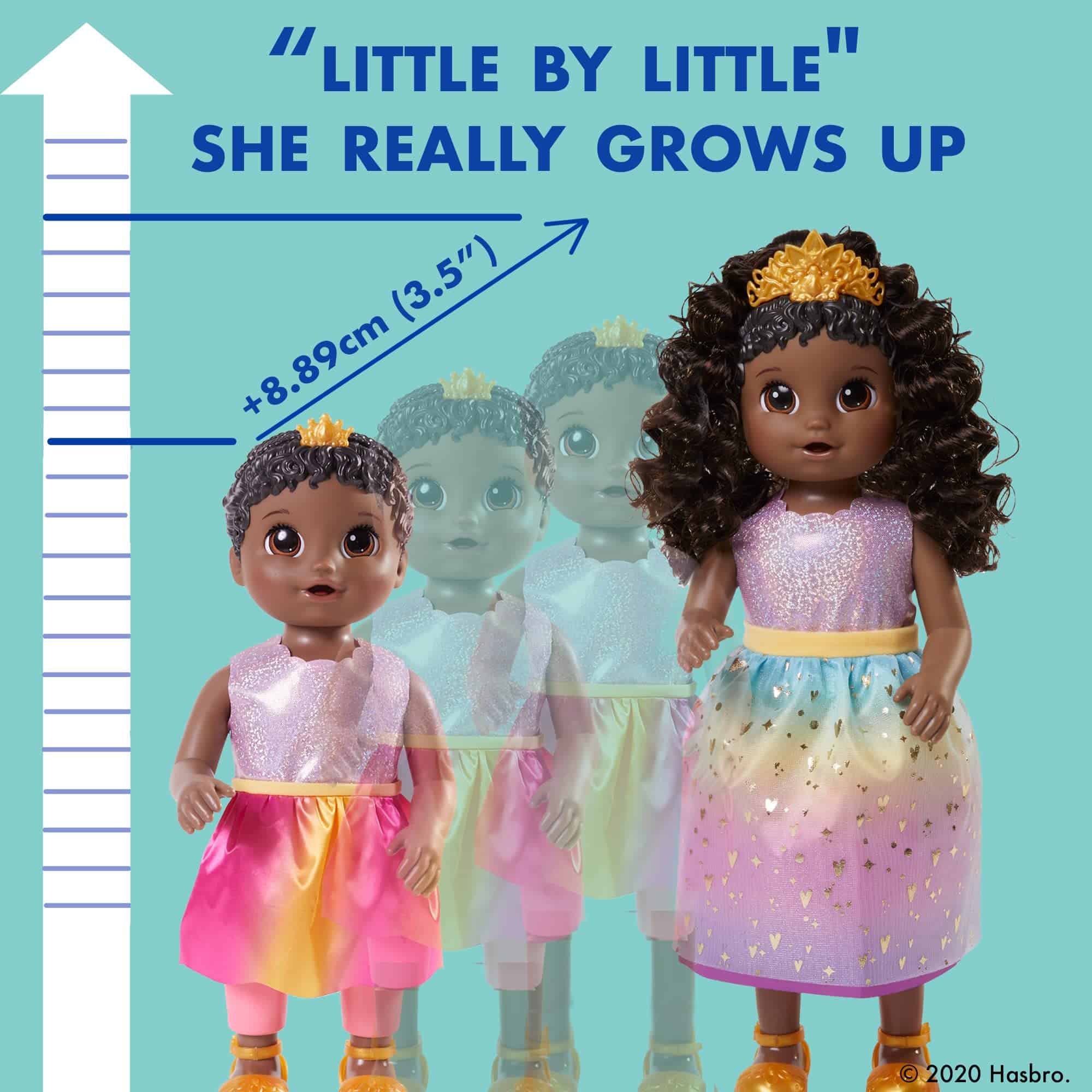 Muñeca Baby Alive Princess Ellie Grows Up! con Pelo Negro - Imagen 4