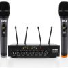 Sistema de Microfono Inalambrico UHF Portatil Pyle - Set de