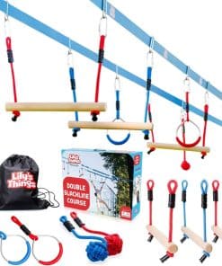 Curso de Obstáculos de Doble Ninja Slackline para Niños |