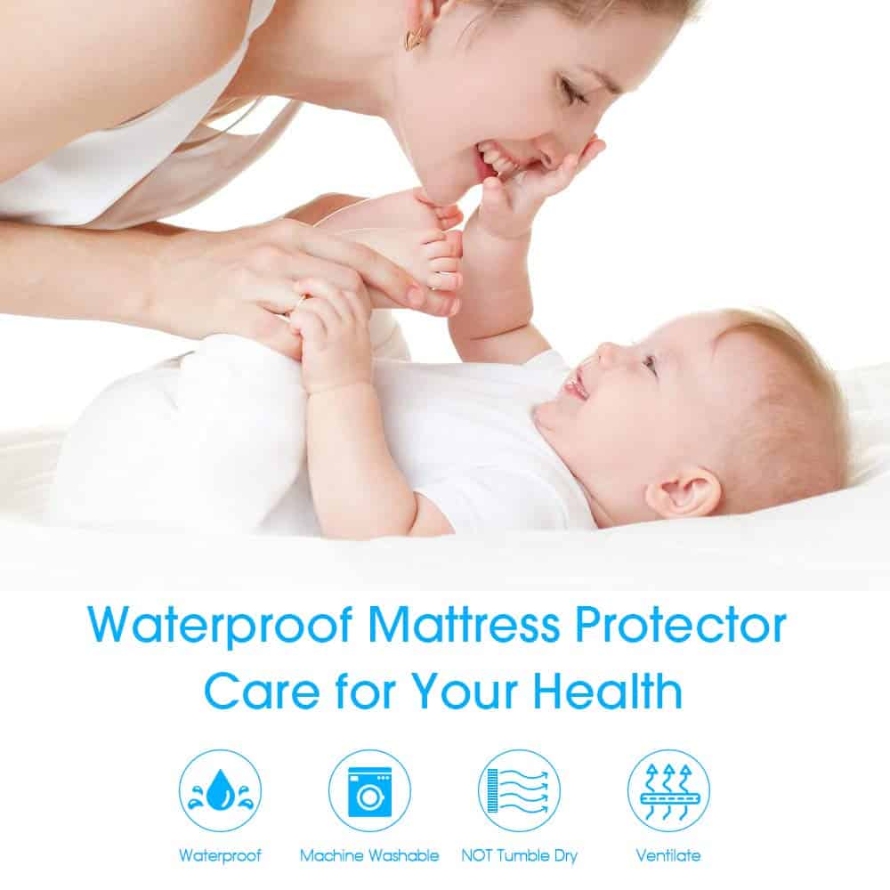 Protector de colchón impermeable acolchado para cama tamaño - Imagen 5