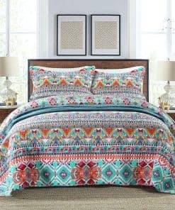 Juego de Colcha Acolchada Reversible NEWLAKE- Patrón de