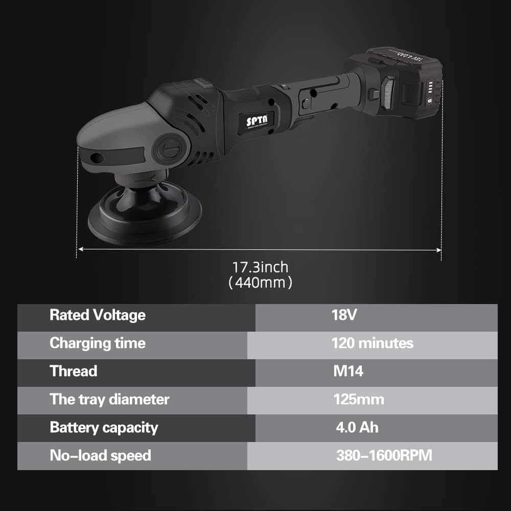 SPTA Buffer Polisher, Pulidora de Coche de Doble Acción - Imagen 4