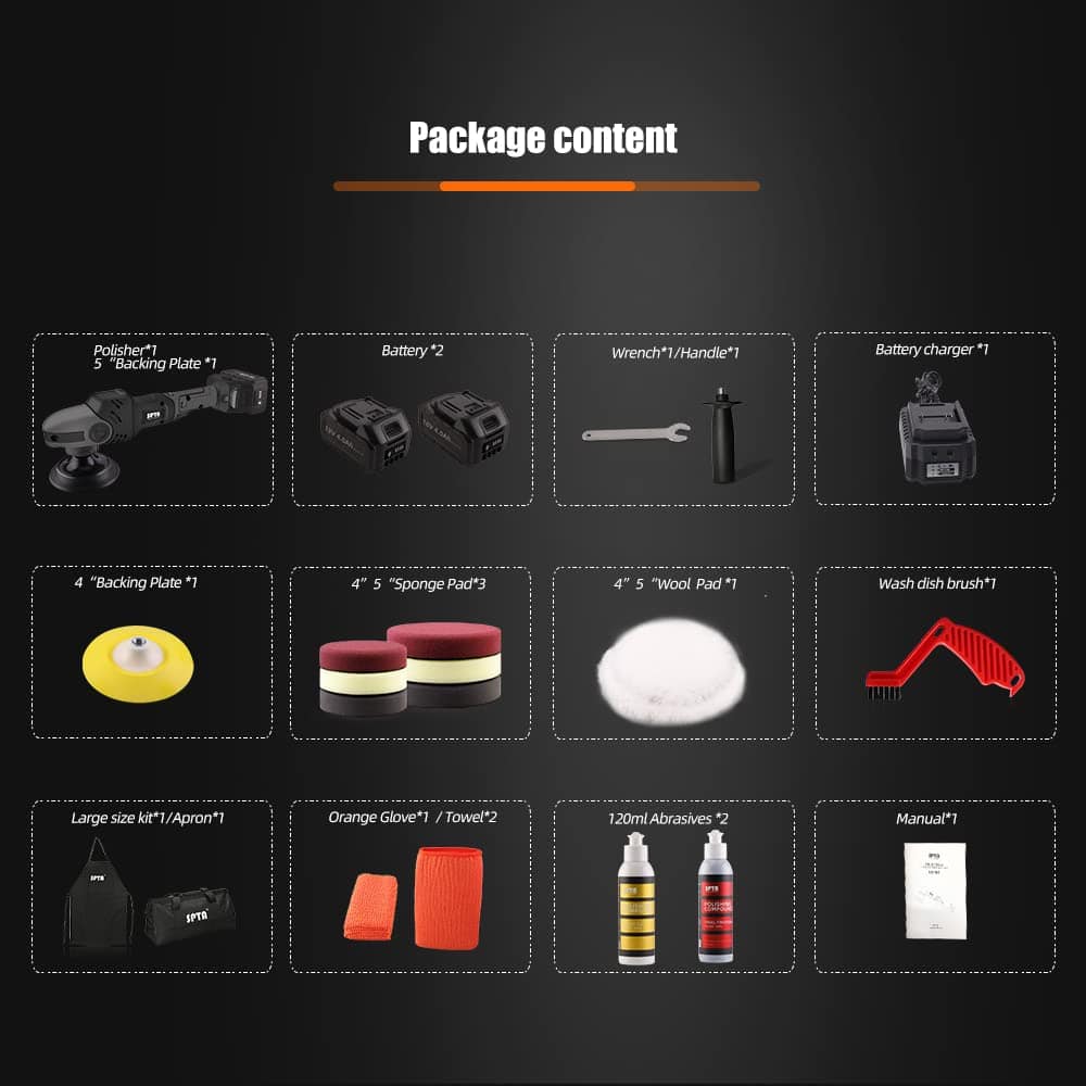 SPTA Buffer Polisher, Pulidora de Coche de Doble Acción - Imagen 7