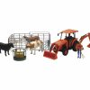 Tractor de Granja Kubota de New-Ray con Figura de Vaca -