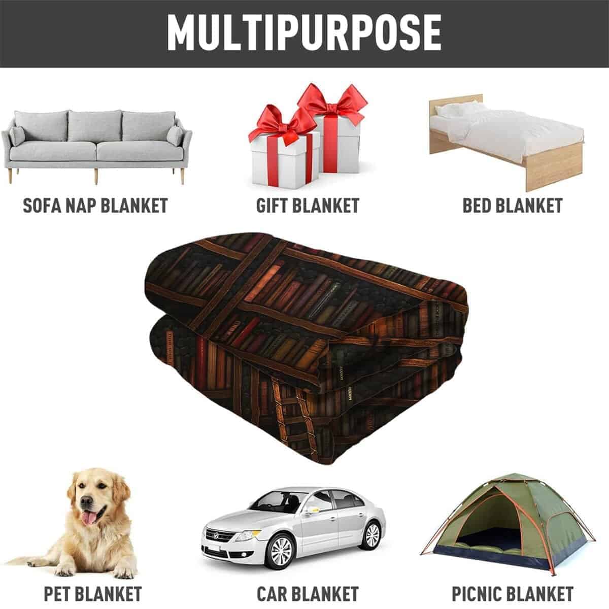 Manta de Lectura para Amantes de los Libros XSMEI, Suave y - Imagen 6