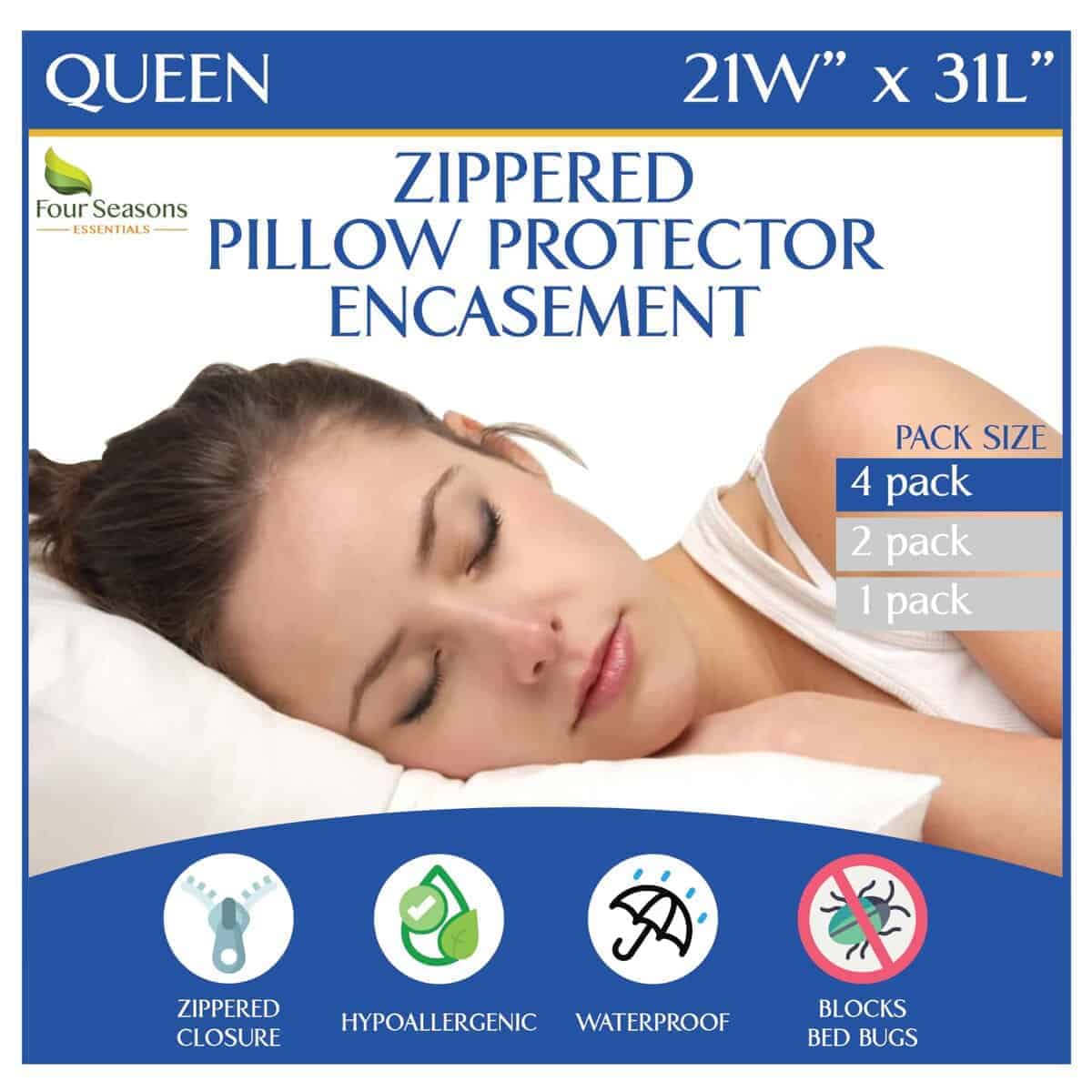 Protectores Impermeables para Almohadas Tamaño Queen (Juego