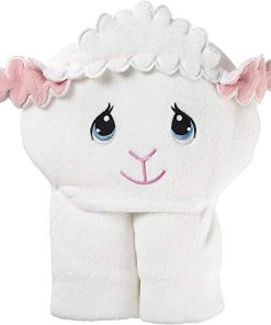 Manta con capucha Precious Moments Luffie Lamb, Blanco