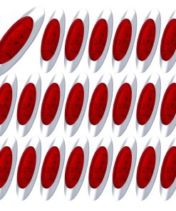 Pack de 23 Luces Marcadoras Laterales Rojas Ovaladas de 6.5