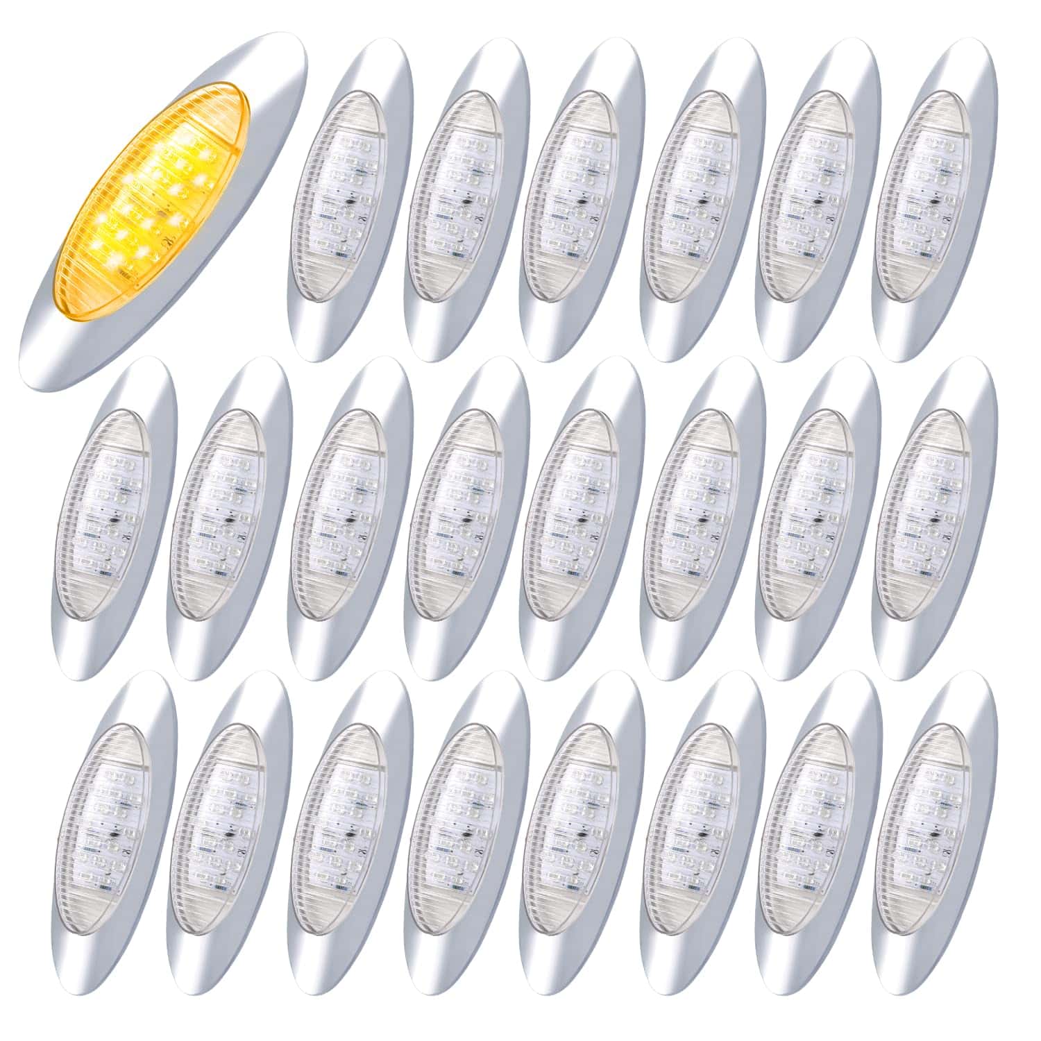 Pack de 23 Luces Marcadoras de Cabina Ovaladas de 6.5