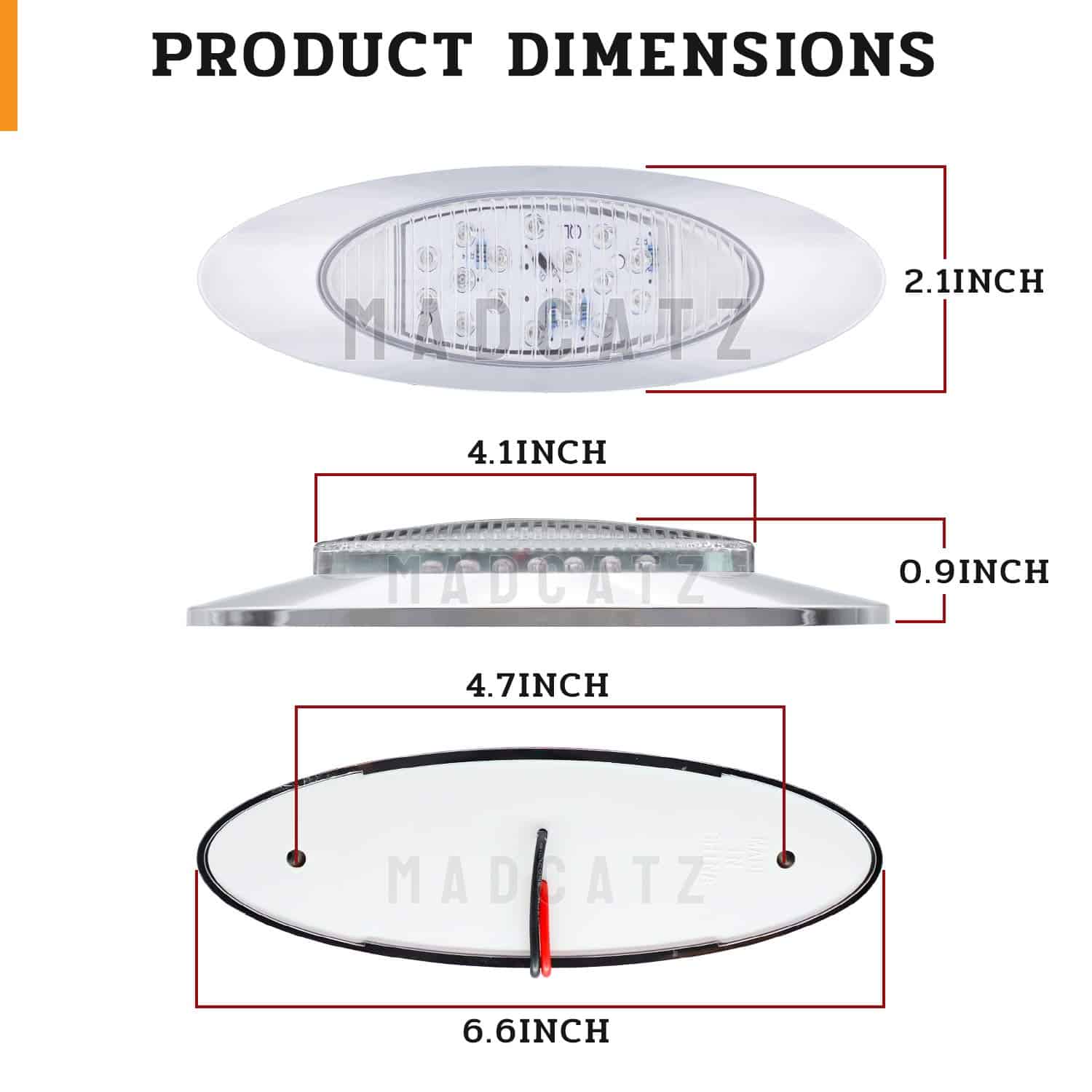 Pack de 23 Luces Marcadoras de Cabina Ovaladas de 6.5 - Imagen 4