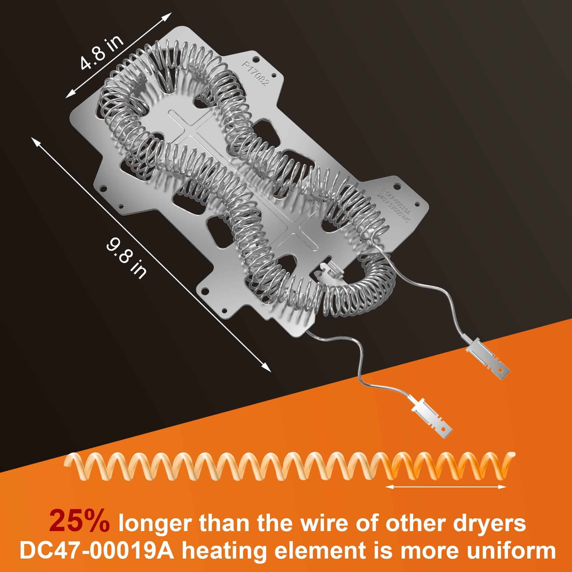 Elemento Calefactor de Secadora Mejorado DC47-00019A para - Imagen 4