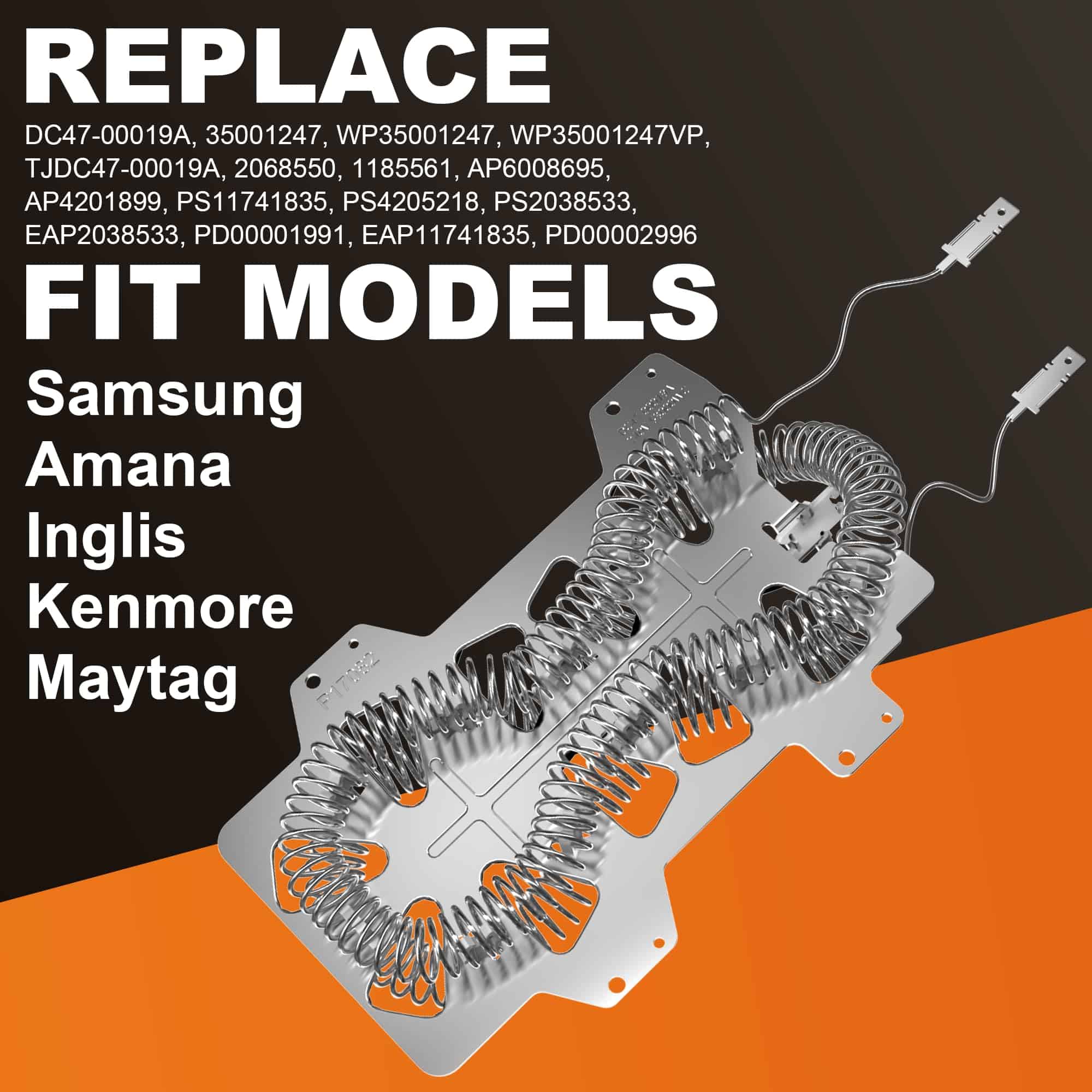 Elemento Calefactor de Secadora Mejorado DC47-00019A para - Imagen 3