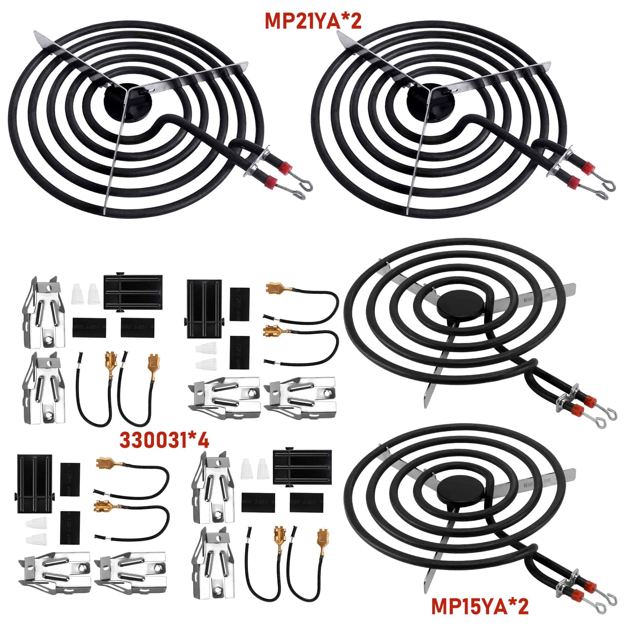 Conjunto de Elemento de Quemador de Rango Eléctrico Romalon - Imagen 3