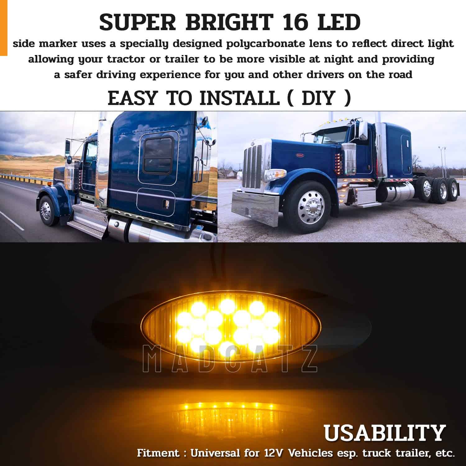 23 Luces Marcadoras Laterales de 6.5 pulgadas de Lente - Imagen 5