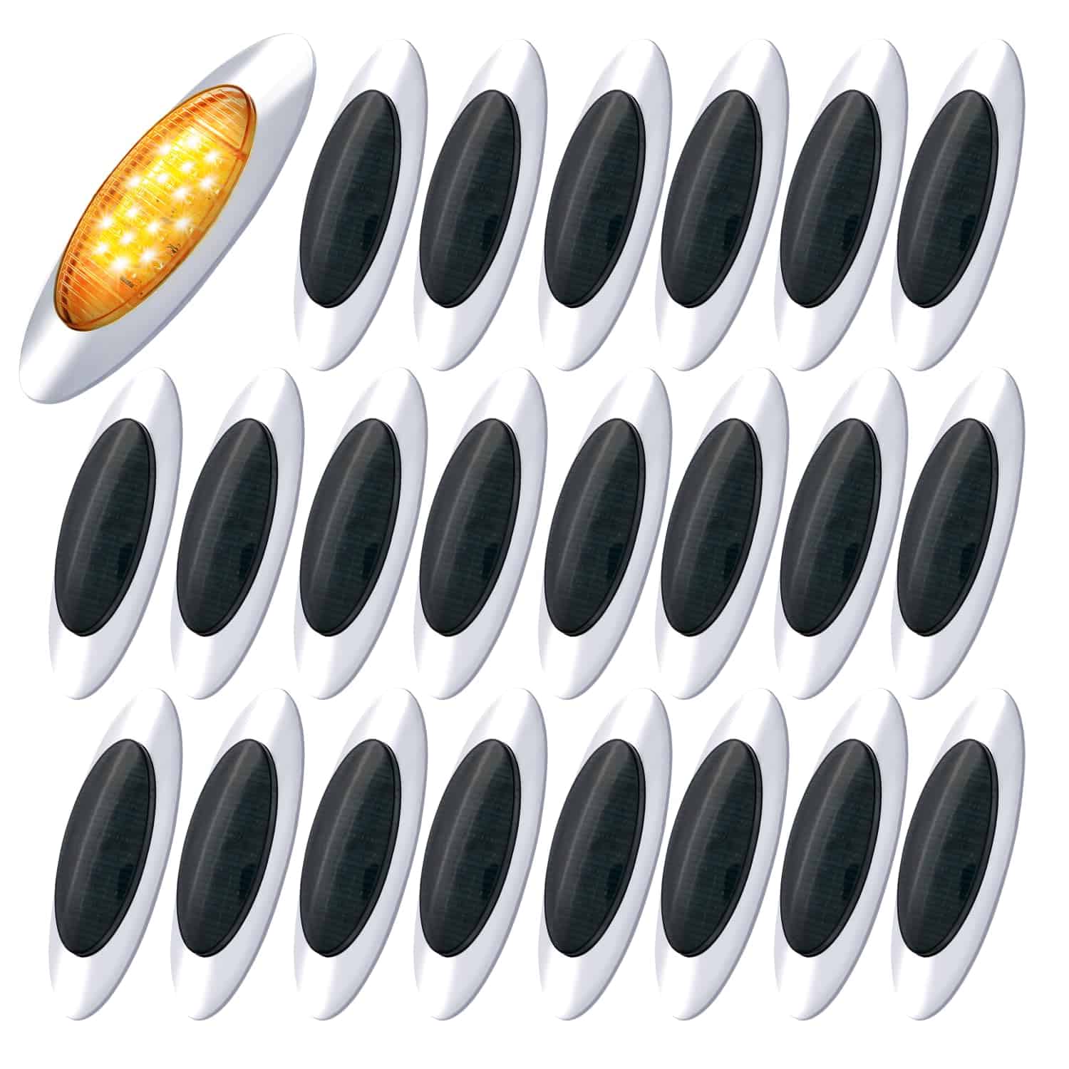 23 Luces Marcadoras Laterales de 6.5 pulgadas de Lente