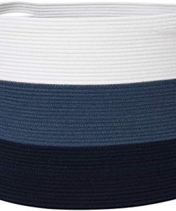 Cesta de cuerda de algodón grande de tamaño máximo de 24" x