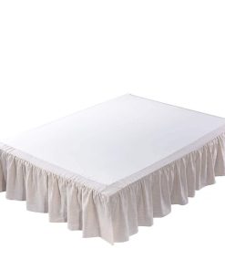 Faldón de cama de lino lavado Meadow Park, Tamaño Queen 60"