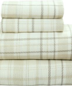 Juego de sábanas de franela 100% algodón Bliss Casa de 4