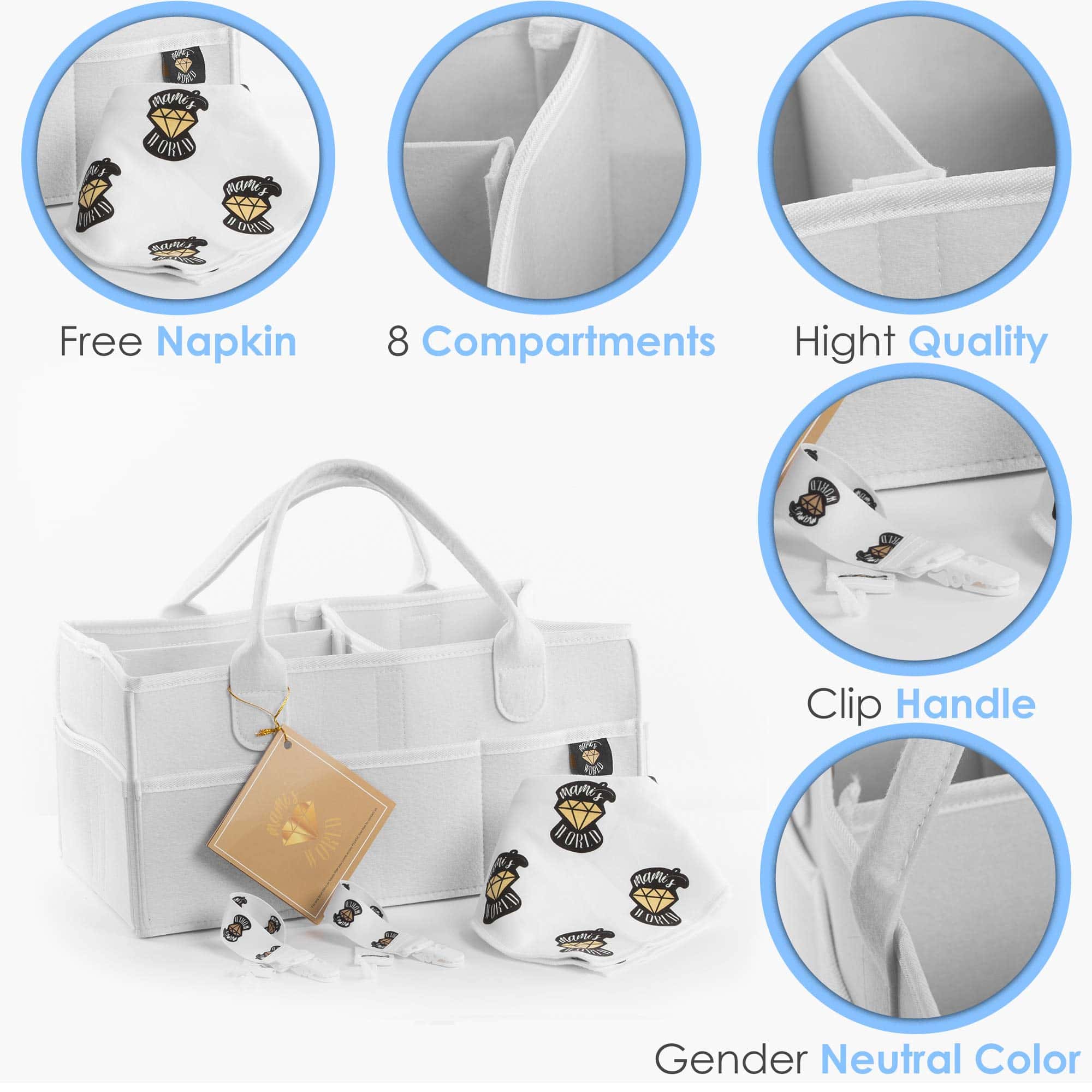 Organizador de pañales para bebé Mami's World; Bolsa - Imagen 6