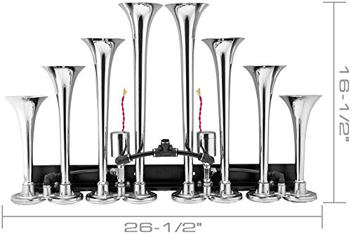 Vixen Horns Claxon de Tren para Camión/Coche. 8 Trompetas - Imagen 4
