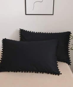 Funda de cojín boho Softta 20x36 2 piezas con borlas y