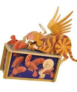 Juguete de Madera con Figura de Gato de Engranajes de