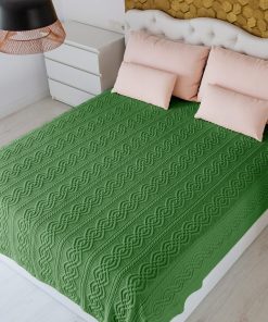 Manta irlandesa Aran de lana de merino 100% super suave