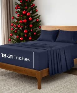 Juego de Sábanas Extra Profundas California -Azul Marino