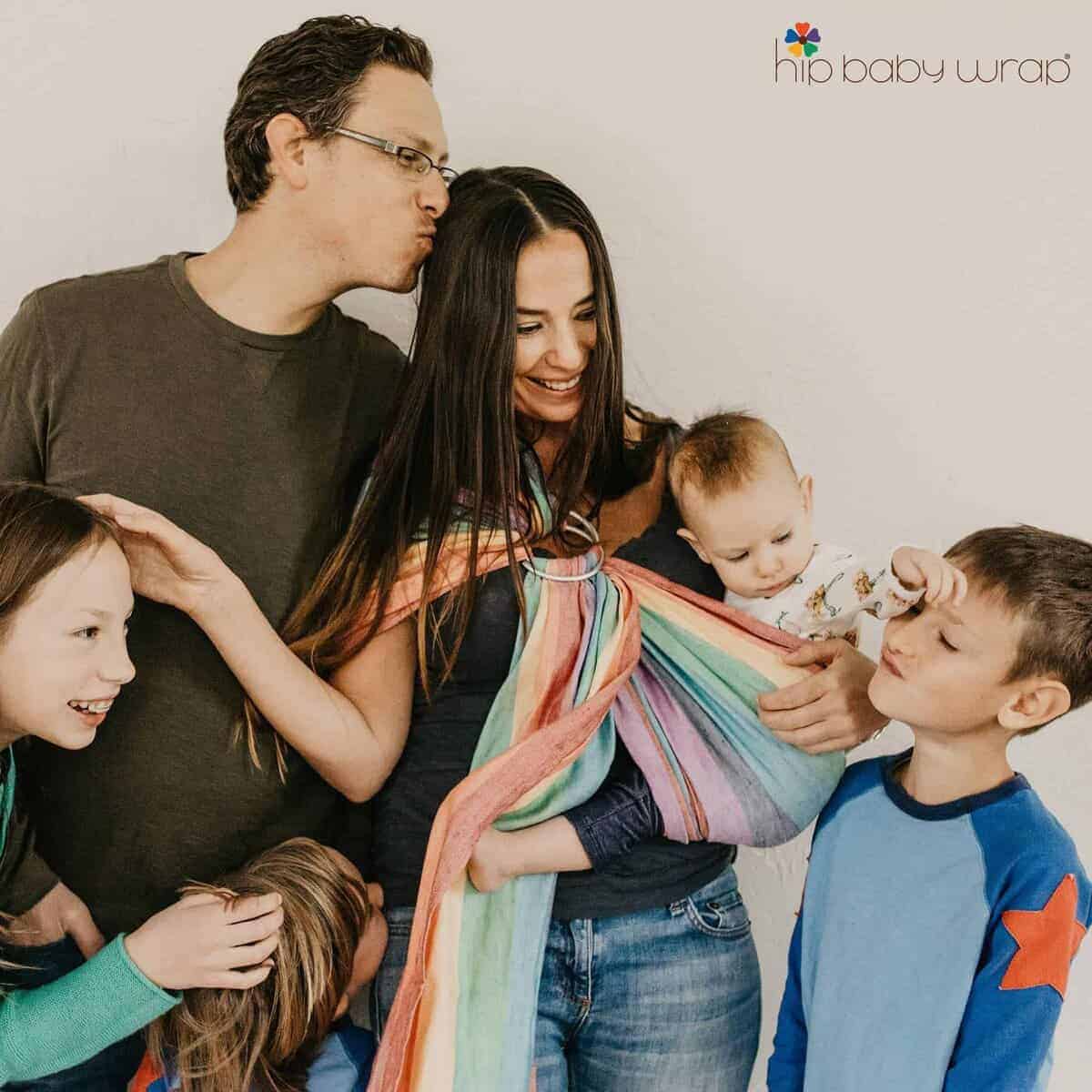 Fular Portabebés Hip Baby Wrap Ring Sling - Fular de Bambú - Imagen 9