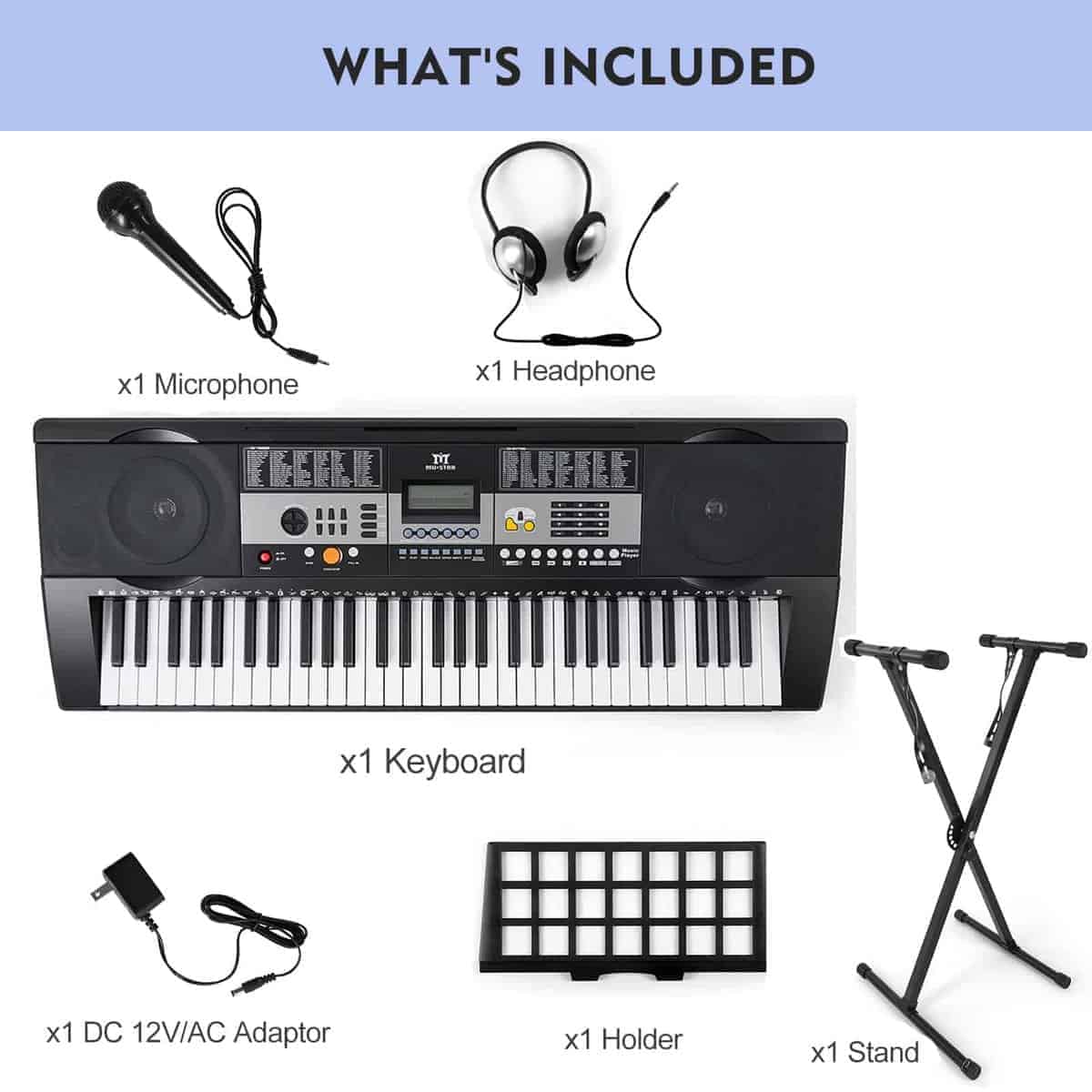 Teclado de piano MUSTAR, 61 teclas Teclado de piano - Imagen 9