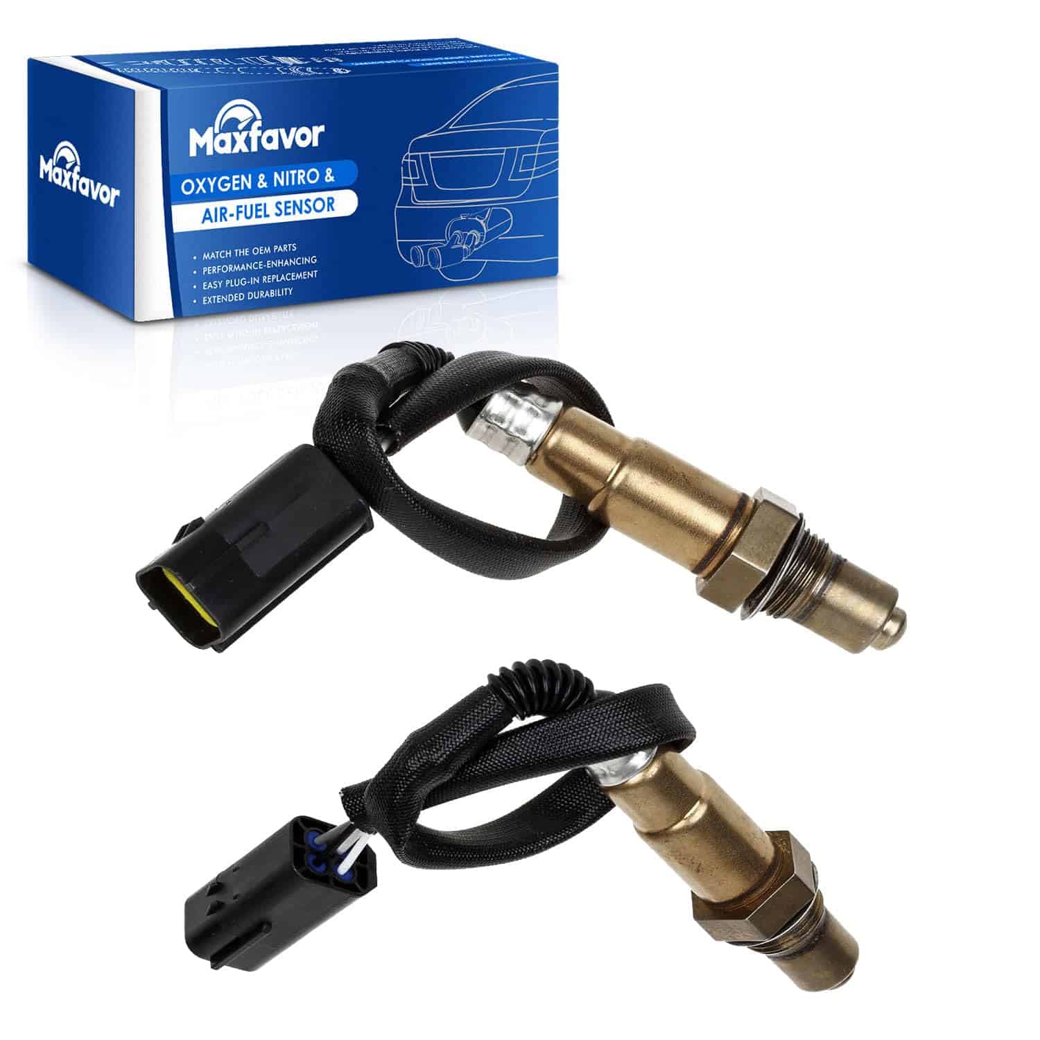 Maxfavor 2Pcs Sensor de Oxígeno Arriba y -02 Sensor