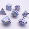 Set de 7 dados poliédricos de metal completo de la serie