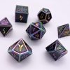 Conjunto de 7 Dados Poliédricos Metálicos de la Serie