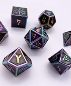 Conjunto de 7 Dados Poliédricos Metálicos de la Serie