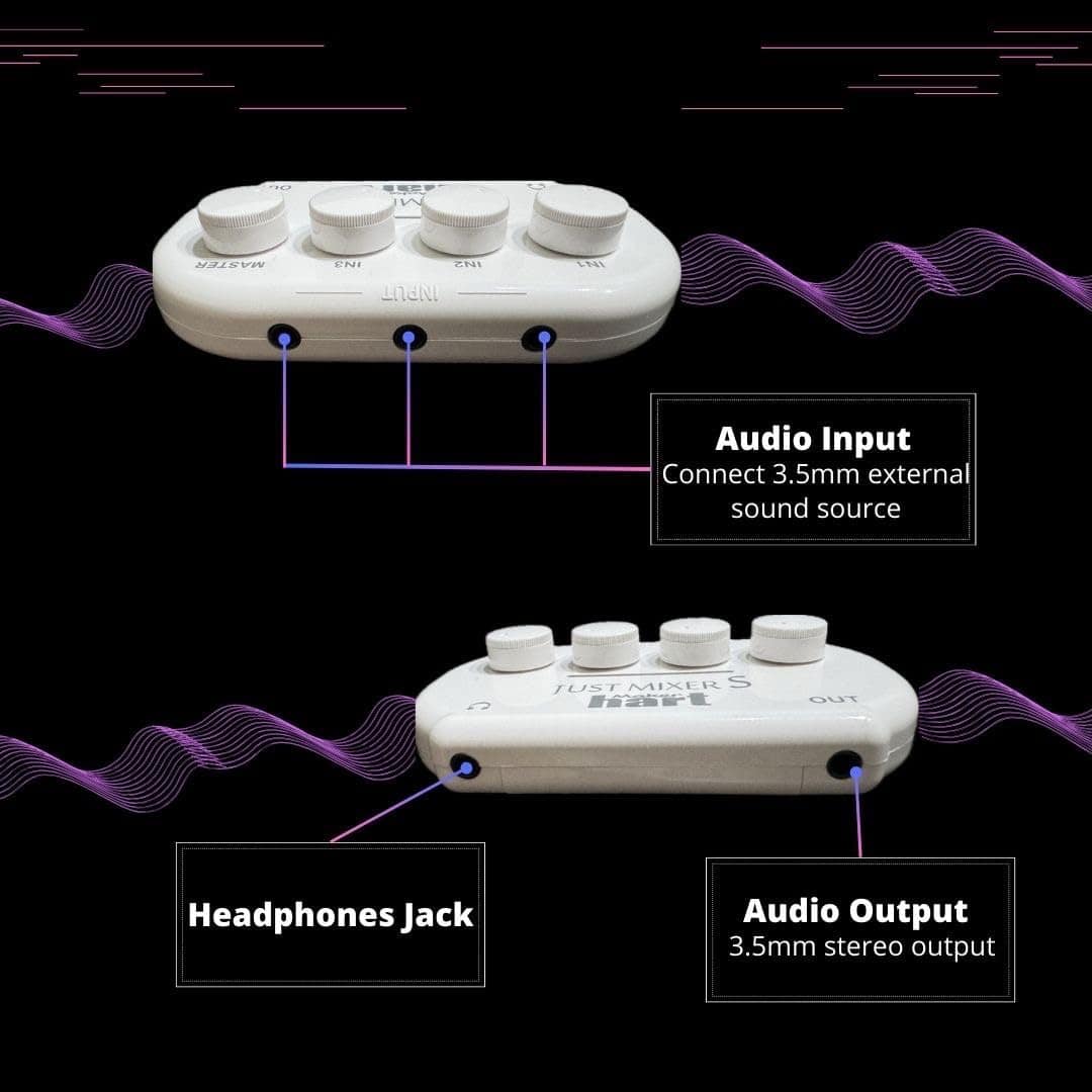 Maker hart JUST Mixer S Mezclador de Audio Mini Portátil de - Imagen 5
