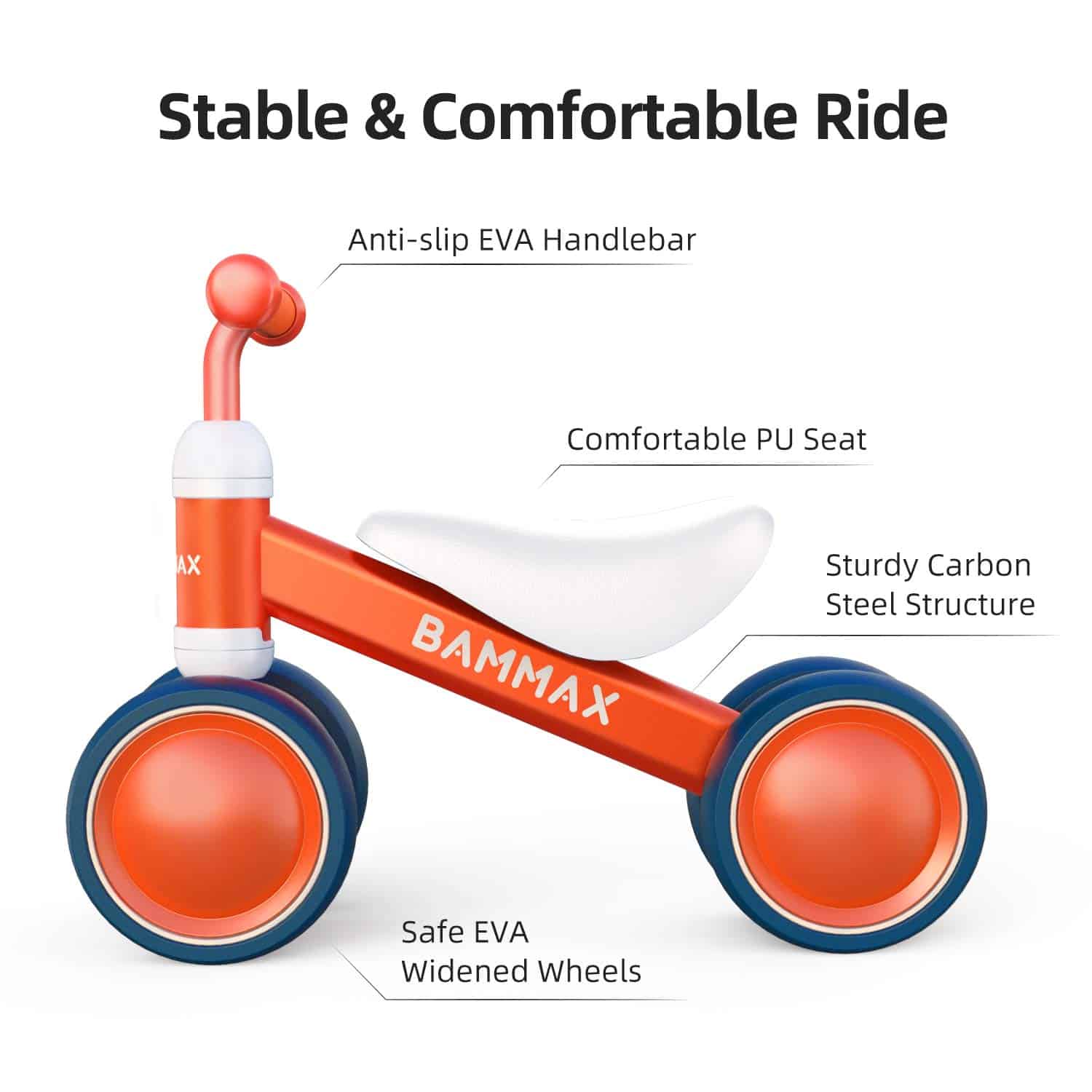 Bicicleta de Equilibrio BAMMAX para Bebés de 1 Año, - Imagen 4