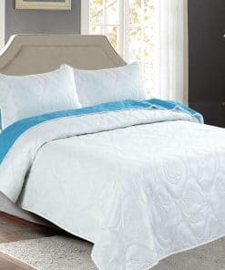 Colcha Edredón Reversible de 3 Piezas con Diseño de Conchas