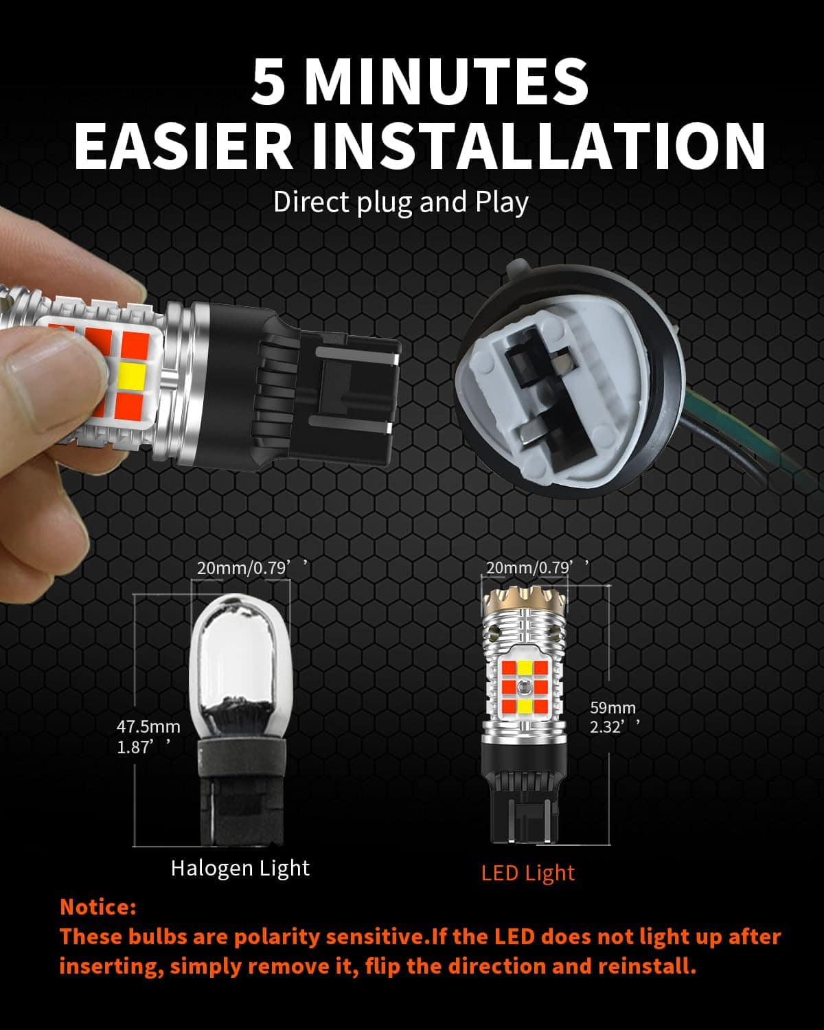 Bombilla LED 7443CK LASFIT 7444CK SOLAMENTE para socket CK, - Imagen 8