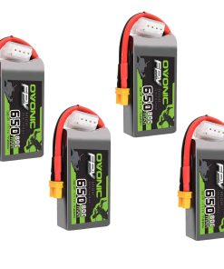 Paquete de 4 baterías de litio de 650mAh 3S1P 11.1V 80C