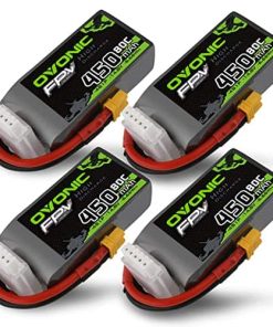 Paquete de 4 Baterías de Lipo OVONIC 4S 80C 450mAh 14.8V