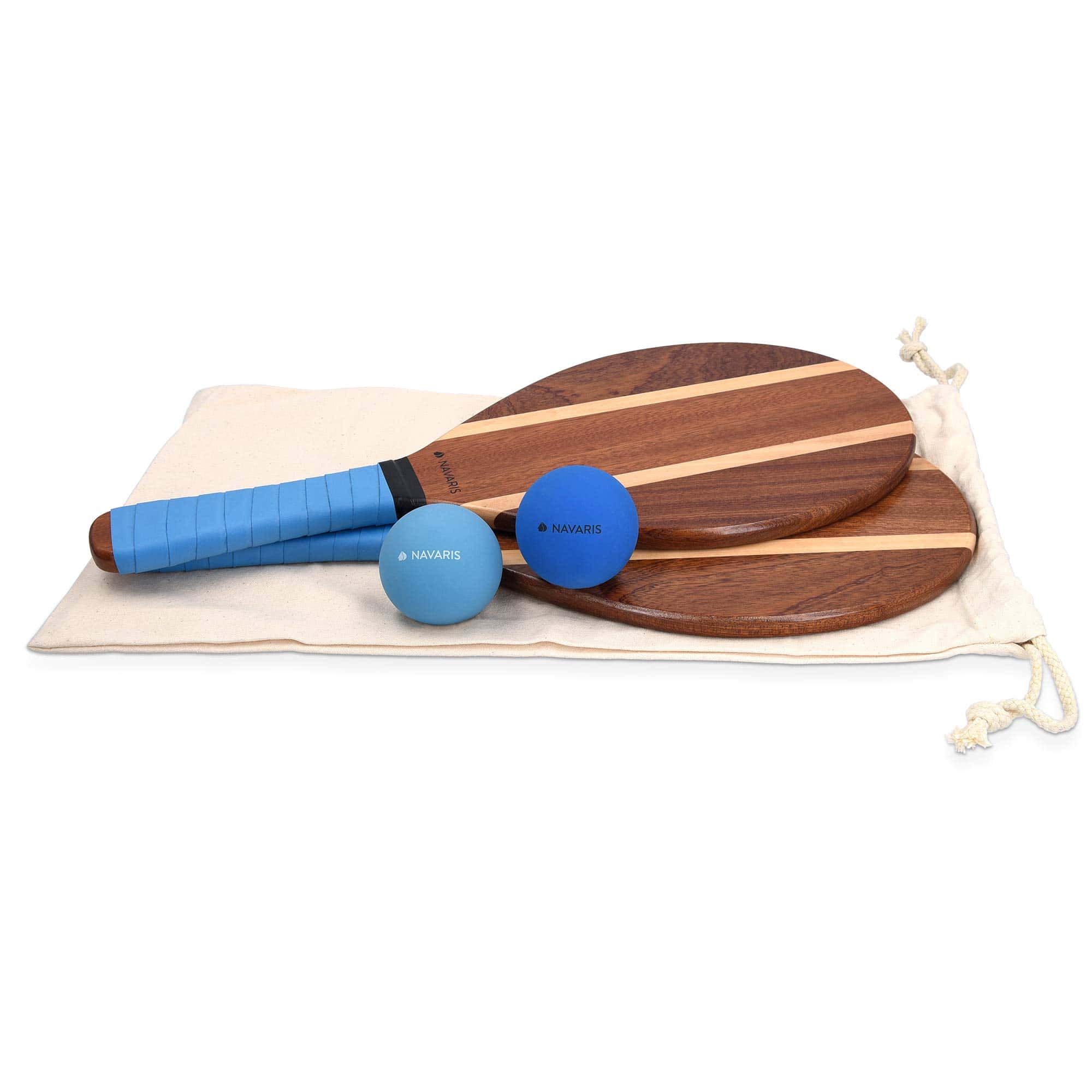 Set de Raquetas de Playa de Madera Navaris - Incluye 2