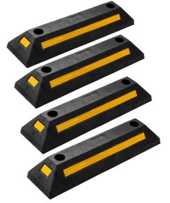 Topes de estacionamiento de goma resistente ZONETECH - 4