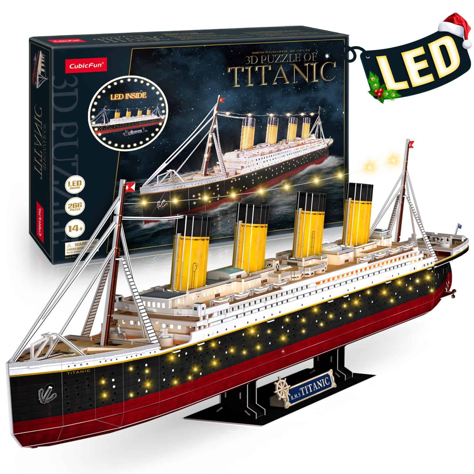 Rompecabezas 3D CubicFun para Adultos - Titanic LED 35''