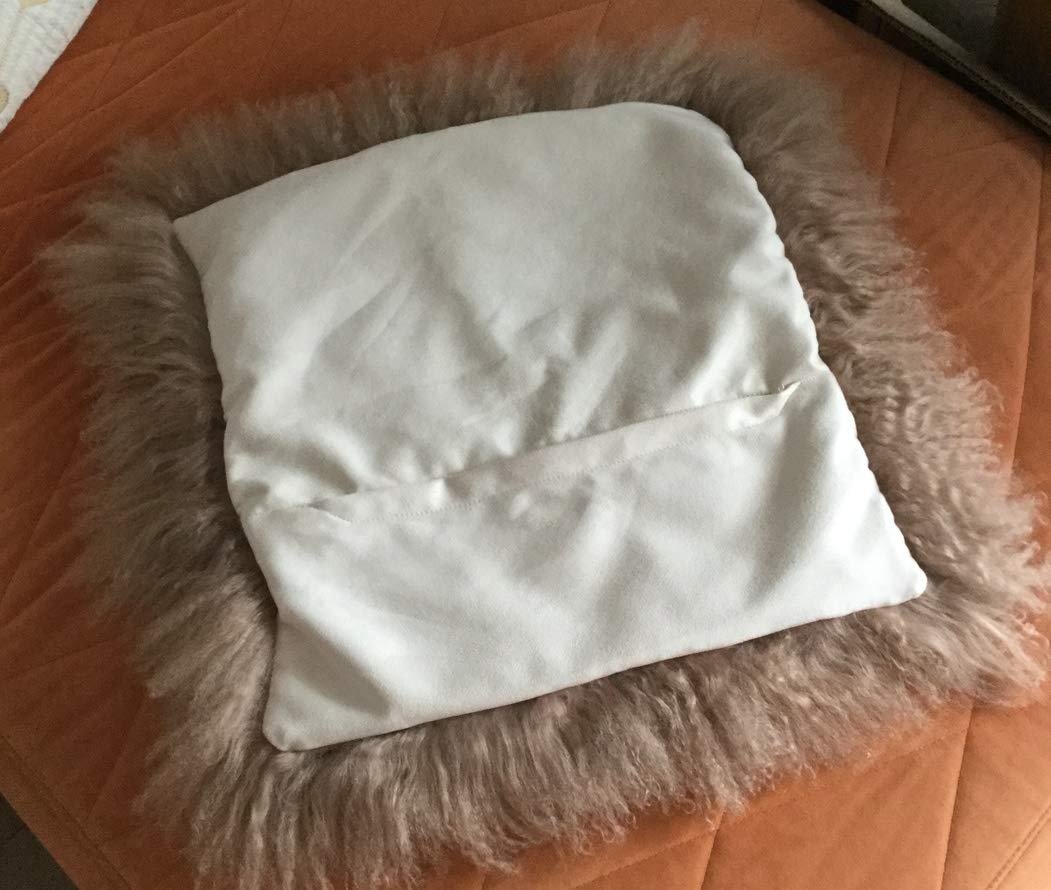 Almohada de Lana de Cordero Mongol Real yingda1992 Cuadrada - Imagen 5