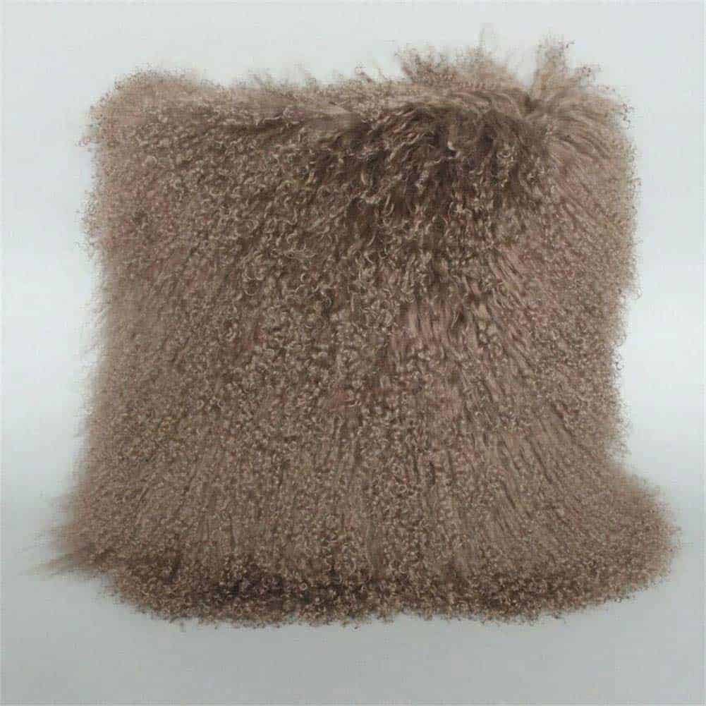 Almohada de Lana de Cordero Mongol Real yingda1992 Cuadrada