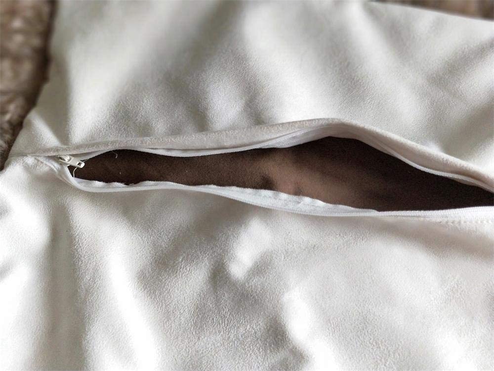 Funda de cojín de piel de cordero mongol (18'' x 18'', - Imagen 3